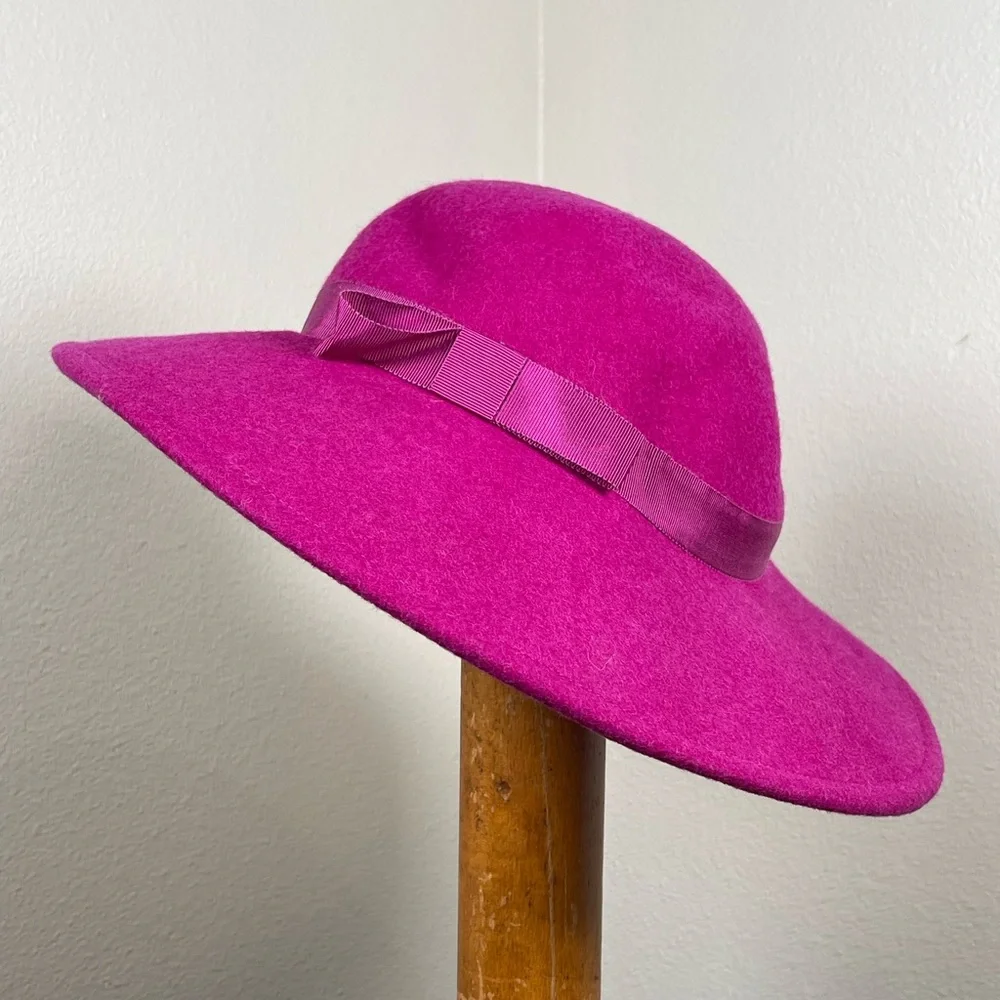 Vtg Sonni San Francisco Lancaster Felted Wool Kentucky Derby Cap Hat Pink - Picture 2 of 8